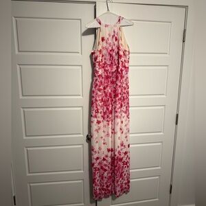 Eliza J White and Red Floral Maxi Dress